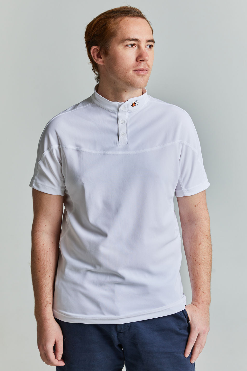 Golf Polo Men White Recycled materials Untraced Golfing