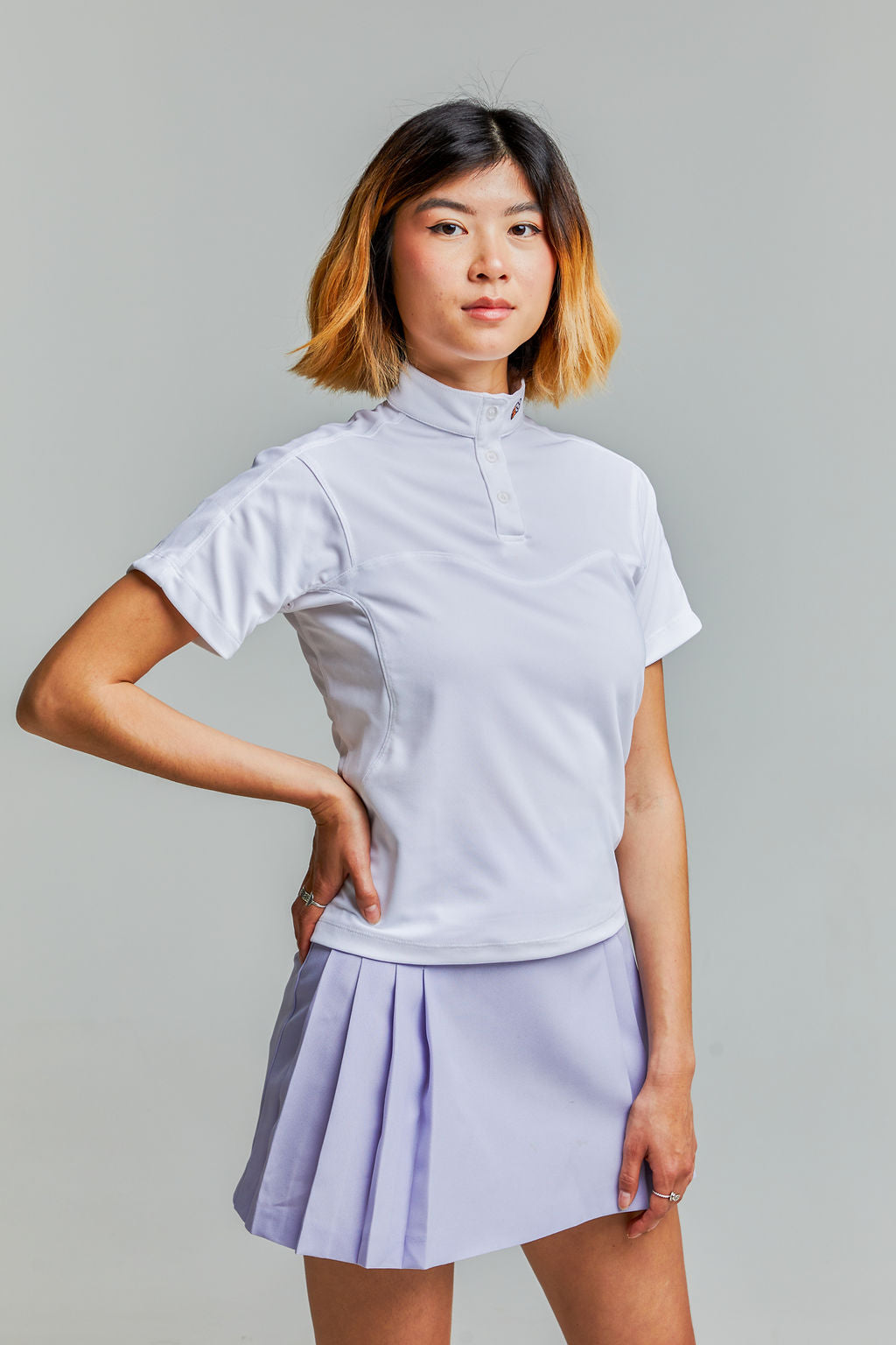 Golf Polo Women White Recycled materials Untraced Golfing