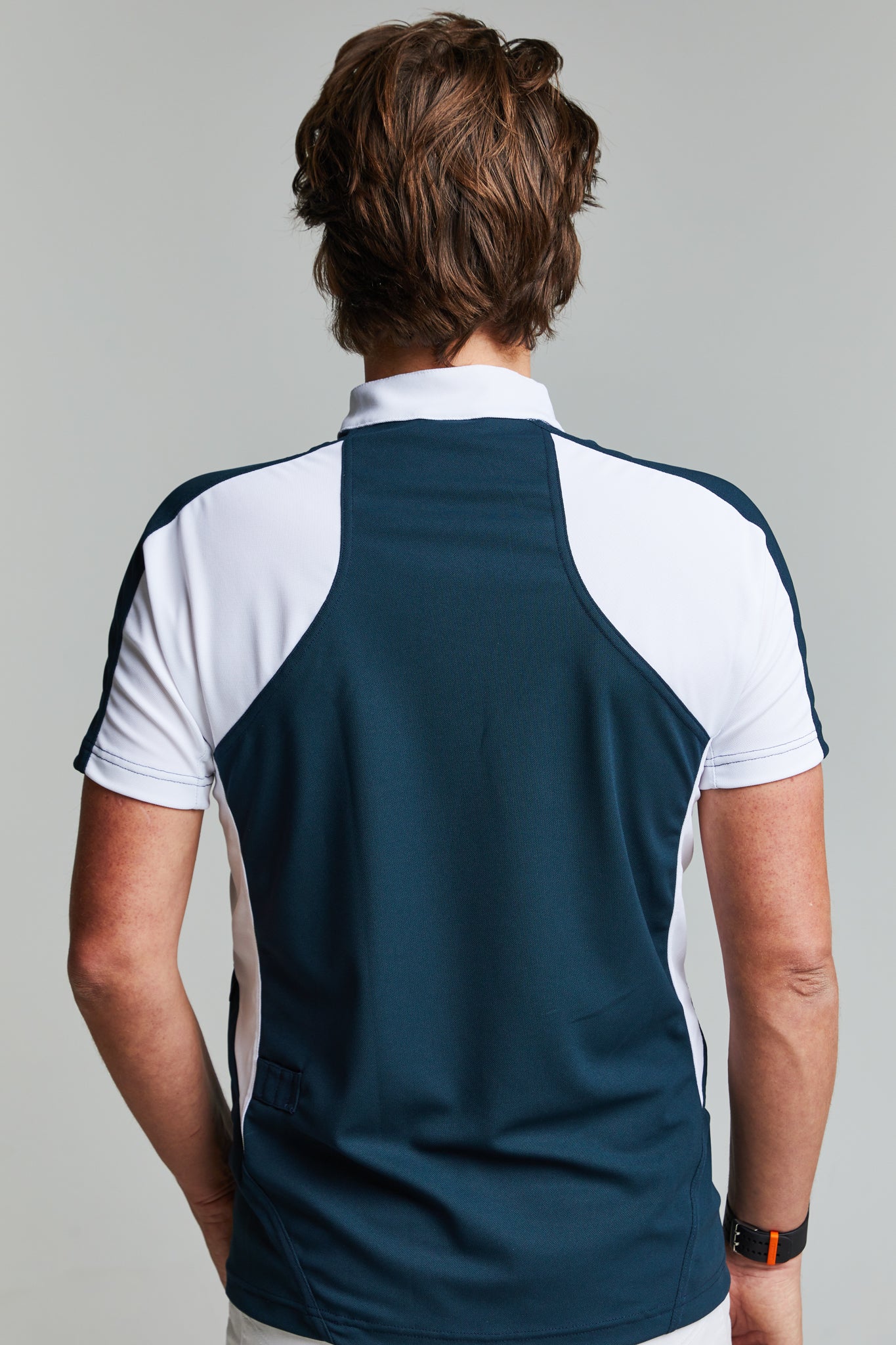Golf Polo Men Untraced Blue and White Recycled materials Untraced Golfing